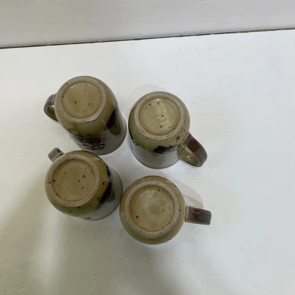 EXCELLENT CONDITION OWL MUGS‎ OTAGIRI STYLE. SET OF FOUR.